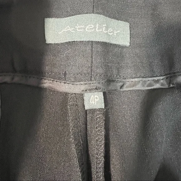 ATELIER Luxe Stretch Black Dress Pants Size 4P - Picture 7 of 7